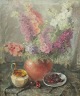 Holly, Nello 
(20th cent.): 
Flowers. Oil on 
canvas. Signed: 
Hello Nelly. 62 
x 51 cm.
With an ...