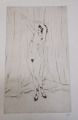German Artist 
(20th cent.): 
Night dancer. 
Coloured 
etching. 22 x 
13 cm. Signed.