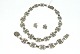 Elegant 
jewelery set. 
silver
Necklace, 
Bracelet and 
Ear clip
Stamp: G.KJ 
and A.G., 830 
...