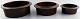 Arabia Ruska 
stoneware.
Finnish 
Design, 
1960/70s.
3 bowls.
The largest 
bowl measuring 
22.5 x ...