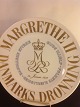 Commemorative 
Plate Bing & 
Grondahl B & G 
1972 Denmark's 
Queen Margrethe 
II, January 14 
In ...