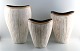 3 large modern 
pottery vases, 
light glaze and 
wickerwork.
In perfect ...