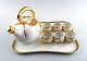 P. Pastaud for 
Limoges, 
France. tea / 
mocha / Sake 
set for 6 p. on 
tray. Hand 
painted with 
gold ...