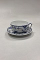 Royal Copenhagen Blue Flute Half Lace Large Tea Cup No. 656. Measurements: Cup 5.5 cm x 10.5 cm ...
