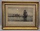 Carl Locher 
Etching Marine 
outside 
Kronborg Castle 
35 x  45.5 cm 
with gold frame
Signed CL Carl 
...
