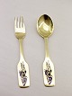 A Michelsen 
sterling silver 
Christmas spoon 
/ fork 1966     
 No. 271344 
spoon sold