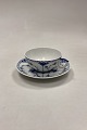 Royal Copenhagen Blue Fluted Half Lace Tea Cup and Saucer No. 525