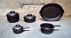 Arabia 
stoneware, 60 / 
70s. pans and 
pots and a 
large platter, 
5 parts.
Finnish 
design.
In ...