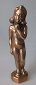 Danish artist (20th century.): Nude girl. Cast bronze. On 8 cornered foot. H .: 17.0 cm.This ...
