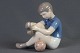 Porcelain 
Figure: Bing 
and Grondahl, 
Boy with ball, 
h: 12 cm