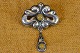 Brooch, silver 
and amber, 
Jugend, stamped 
"830s"
