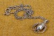 George Jensen 
art nouveau 
pendant and 
chain, stamped 
1990. Sterling 
silver. Art.No. 
19