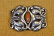Belt Buckle Art 
and Crafts, Art 
Nouveau, Jugend 
in silver and 
amber. Art.No. 
21