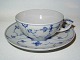 Royal 
Copenhagen Blue 
Fluted Plain, 
Tea cup and 
saucer.
Decoration 
number 1/76.
The cup ...