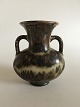 Royal 
Copenhagen 
Stoneware Vase 
with Two 
Handles No 3220 
by Bode 
Willumsen. 2nd 
Quality in nice 
...