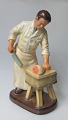 Carlsen, Paul 
Hauch (1922 - 
2006) Denmark: 
A butcher. 
Painted 
plaster. Height 
.: 28 cm. 
Signed ...