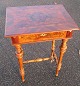 Sewing table in 
veneered 
walnut, app. 
1880 Denmark. 
With hinged 
plate. Inside 
with 4 ...