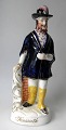 Staffordshire 
figurine, 
England, 19th 
century. Figure 
of Lajos 
Kossuth. 
Polychrome 
decoration ...
