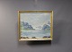 Painting on 
canvas with 
motif of 
Mountains and a 
lake by an 
unknown artist.
H - 38 cm and 
W - ...