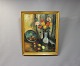 Oil painting on 
canvas in 
simpel frame by 
Ejner Johansen, 
from 1948. The 
painting is 
with a ...