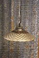 19th century 
ceiling lamp 
with a 
lampshade made 
of old poor 
man's silver ( 
Mercury Glass ) 
with ...