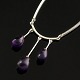 N.E. From 
Sterling Silver 
Necklace with 
Amethysts
Desgned by 
Niels Erik From 
1944-2009
Stamped ...
