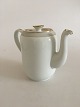 Bing & Grondahl 
Tiber Coffee 
Pot No 91A. 18 
cm H (7 3/32"). 
White with 
Light Grey 
Border and ...