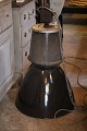 Old French 
industrial lamp 
from the 50s in 
metal with 
charcoal gray / 
black enamel on 
the ...