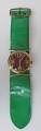 1970 
wristwatch. 
Brand Old Vic, 
Switzerland. 
Gold plated 
metal box. Dial 
- red enamel 
with ...