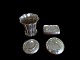 Margrethe cup in sterling silver and pill boxesHeight of cup: 6 cmDiameter of cup: 6 ...