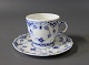 Royal 
Copenhagen blue 
fluted lace 
coffeecup with 
saucer, no.: 
1/1035.
H - 6,5 cm and 
Dia - 7,5 ...