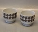 B&G 570.2 Pair 
of Bowls 7.5 x 
9.5 cm Brown 
squarres - 
harlequin Bing 
and Grondahl 
Marked with ...