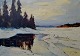 Axel Lind 
(1907-2011) 
Winter 
landscape with 
forest, oil on 
canvas.
Signed: Axel 
Lind.
Measures ...
