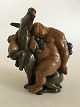 Kai Nielsen 
Stoneware 
Figurine no. 26 
Sleeping 
Bacchus and 
Climbing Faun 
on a Donkey. 23 
cm H (9 ...