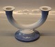 B&G Blue Tone 
Seashell 
Porcelain with 
gold 235 Two 
armed 
candlestick 
13.5 cm