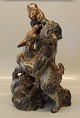 Royal 
Copenhagen 
Stoneware Faun 
with goat and 
young ca 43 x 
30 cm (15 kg) 
Knud Kyhn  
1940. Sung ...