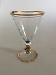Holmegaard Ida 
Red Wine Glass 
with Gold Band 
on Stem, Rank 
and Foot. 
Measures 14.5 
cm / 5 45/64 
...