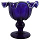 Candy bowl in 
blue glass. 
Presumably 
Norwegian. 
Norway late 
19th century. 
H. around 14 
cm.
