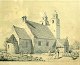 Kornerup, Jacob 
(1925 - 1913) 
Denmark: A 
church. 
Etching. 
Signed: J. 
Kornerup 1854. 
22 x 27 ...