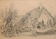 Møller, Jens 
Peter (1783 - 
1854) Denmark: 
Persons by a 
farmhouse. 
Unsigned. Lead 
on paper. 24 x 
...