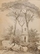 Møller, Jens 
Peter (1783 - 
1854) Denmark: 
A chapel. 
Unsigned. Lead 
on paper. 28.5 
x 21.5 ...