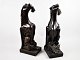 Couple of 
Chinese temple 
lions in 
hardwood. 19th 
century. H: 48 
cm.