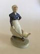 Royal 
Copenhagen 
Figurine No. 
528. Girl with 
Goose. 18 cm H. 
In nice whole 
condition.