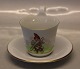 Bing and 
Grondahl 
486-3604 B&G 
with trombone 
on cup with 
high handle 
Pixie 9 cm & 
saucer 15.5 cm 
...