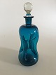 Holmegaard / 
Kastrup 
Glassworks Kluk 
Kluk Decanter 
in Blue Glass 
with Clear 
Bottle Lid. 29 
cm H. ...