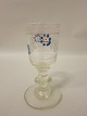 Liqueur glass
Antique, enamel coloured decoration
About 1880
Please note: 2 small chips unter the foot and 
wear by the glass