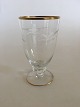 Lyngby Seagull 
Beer Glass from 
Lyngby 
Glassworks. 14 
cm H. Glass 
Service with 
gold on the rim 
...