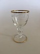 Lyngby Seagull 
Porter Glass 
from Lyngby 
Glassworks. 9.5 
cm H. 
Glassservice 
with gold on 
the rim ...
