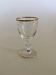 Lyngby Seagull 
Schnapps Glass 
from Lyngby 
Glassworks. 8 
cm H. 
Glasservice 
with gold on 
rim and ...