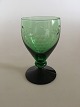 "Jane" 
Blackfooted 
White Wine 
Glass with 
Green Bouquet 
and ingraved 
grapes. 
Holmegaard. 10 
cm H.